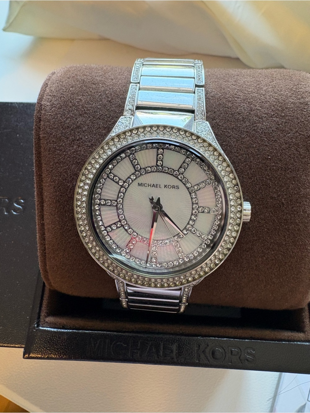 Michael Kors Silver Crystal Pavé Bracelet Watch